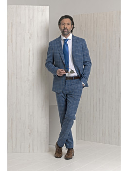 TRAJE AZUL CUADROS