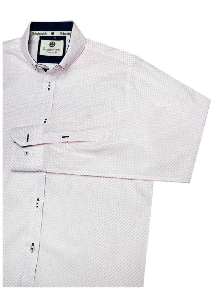 CAMISA BLANCA DIBUJO ROSA