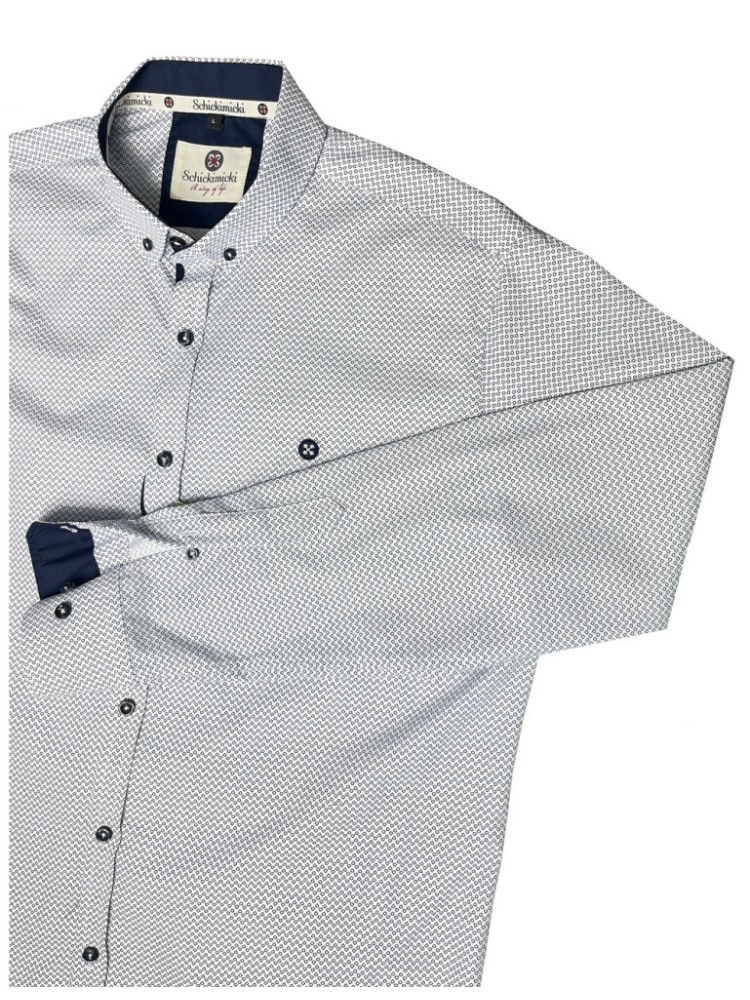 CAMISA MICRODIBUJO MARINO