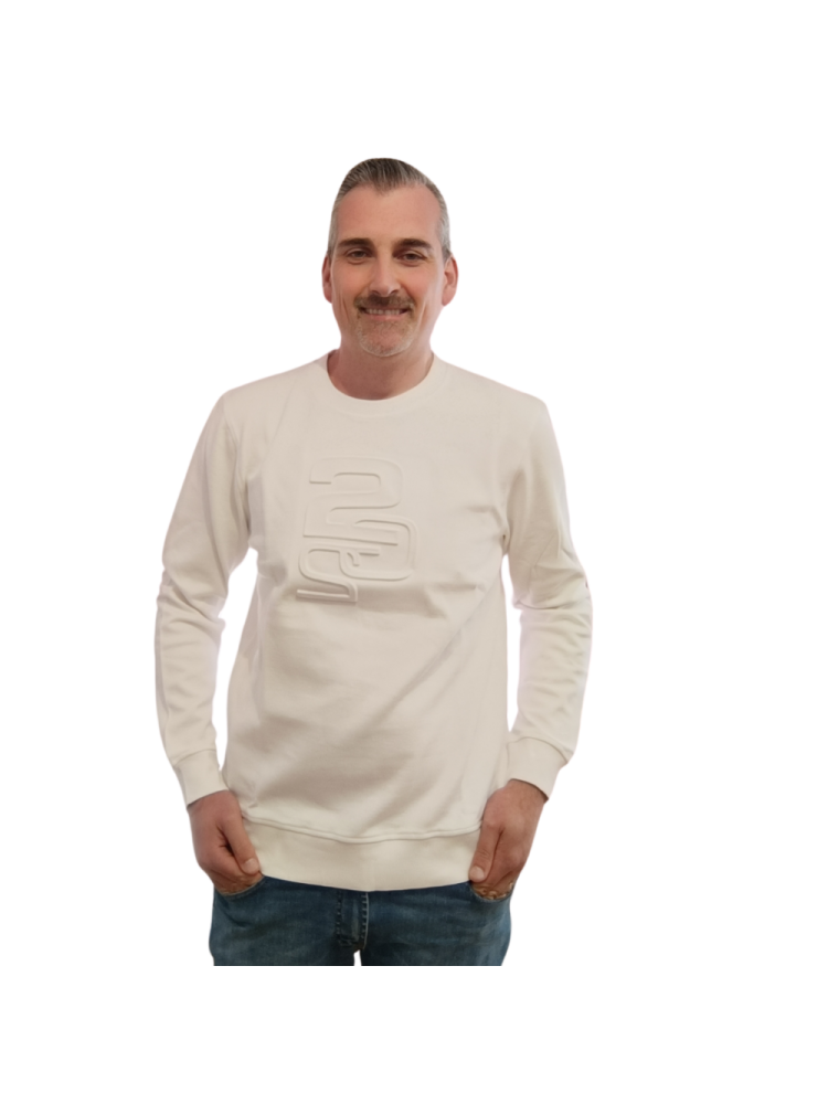 SUDADERA BLANCA LOGO RELIEVE