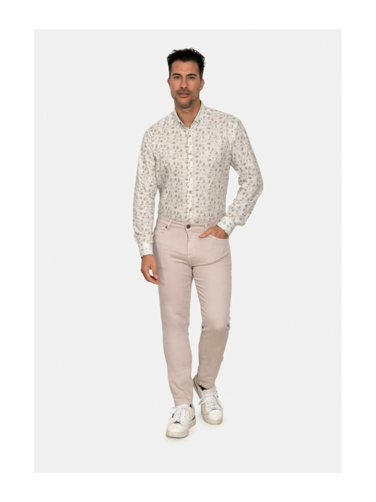PANTALON 5 BOLSILLOS SLIM BEIGE