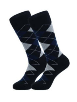 CALCETIN ROMBOS MARINO-GRIS