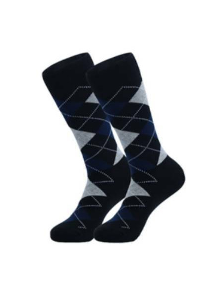 CALCETIN ROMBOS MARINO-GRIS