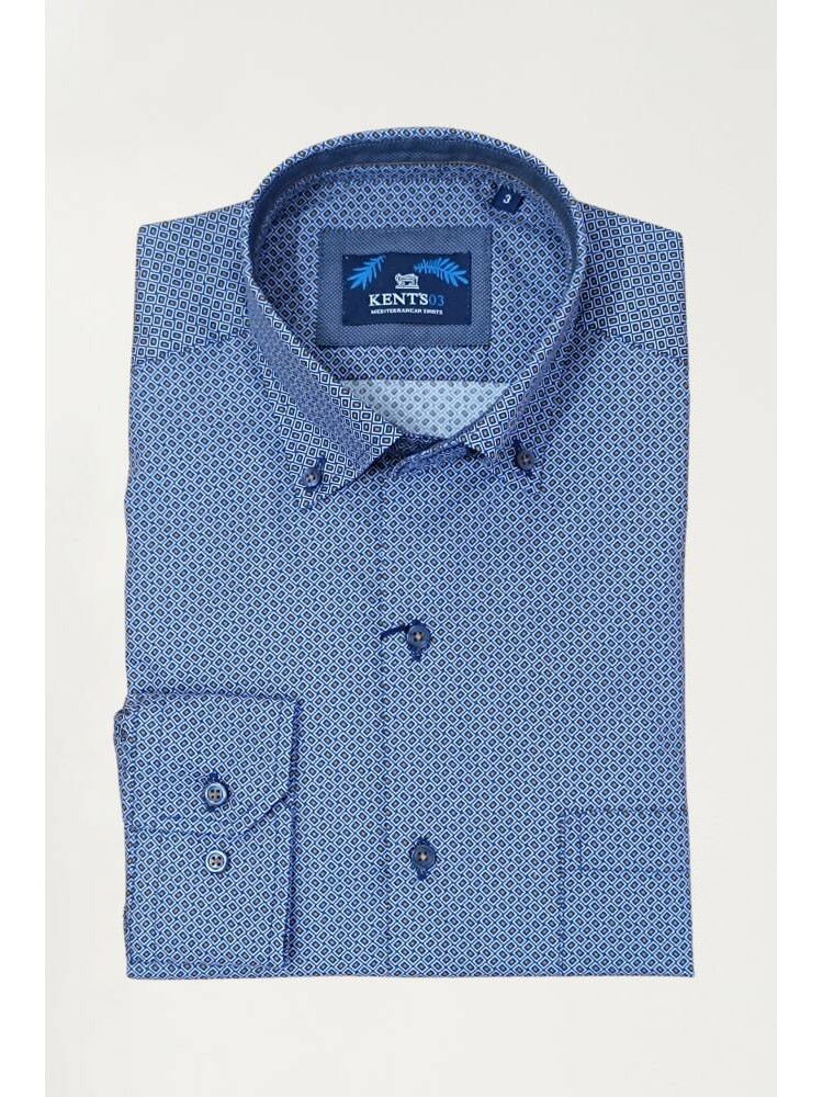 CAMISA KENT´S MARINO DIBUJO CAMEL