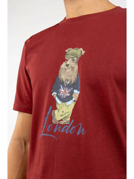 CAMISETA WILLIOT "LONDON" BURDEOS