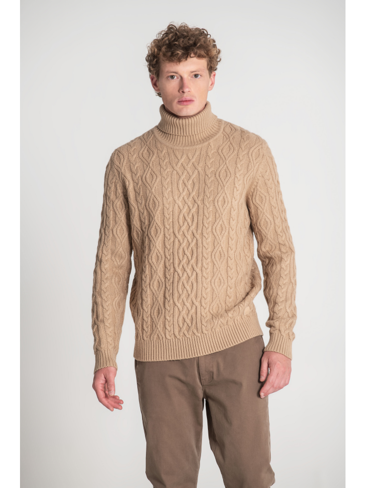 JERSEY CUELLO ALTO OCHOS CAMEL