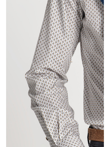 CAMISA DIBUJO MOSTAZA