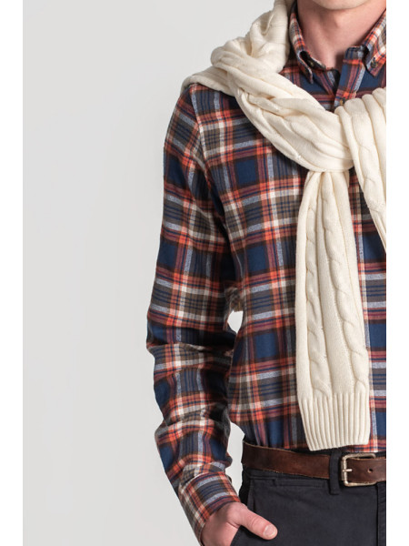 CAMISA CUADROS TEJA VIELLA