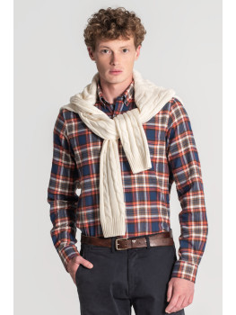 CAMISA CUADROS TEJA VIELLA