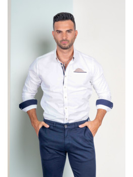 CAMISA BLANCA VIVO BOLSO