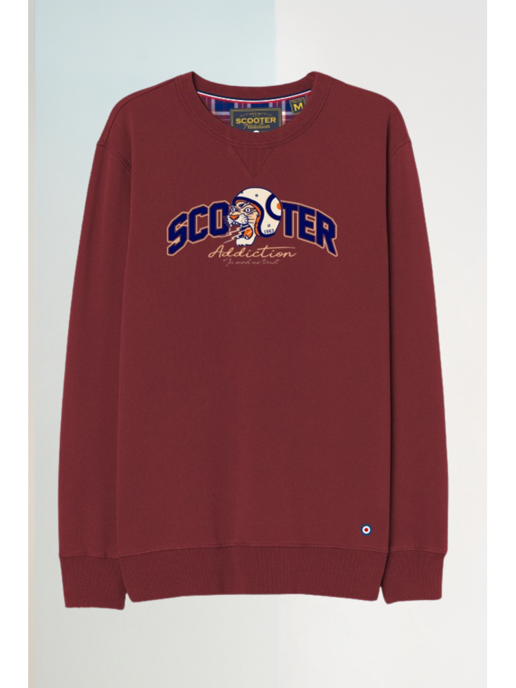 SUDADERA SCOOTER  "JAPAN" BURDEOS