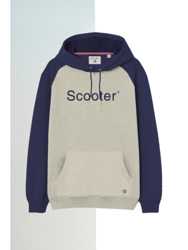 SUDADERA SCOOTER BEIGE/MARINO