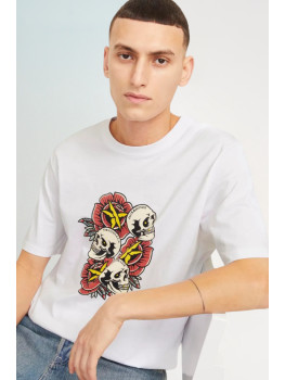 CAMISETA TOMY SKULL JACK JONES BLANCA 2