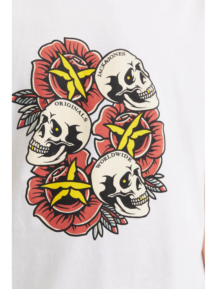 CAMISETA TOMY SKULL JACK JONES BLANCA