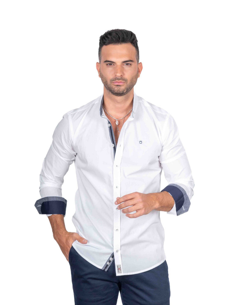 CAMISA BLANCA SLIM CODERAS