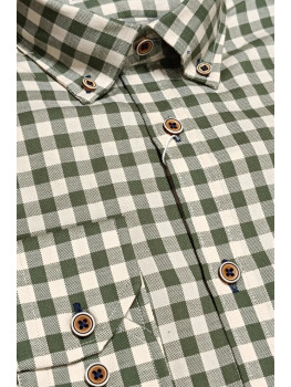 CAMISA CUADRO VERDE OXFORD 2