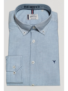 CAMISA OXFORD AZUL
