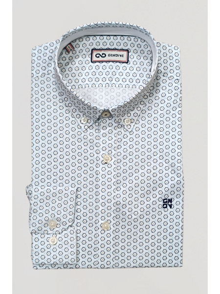 CAMISA HEXAGONO AZUL
