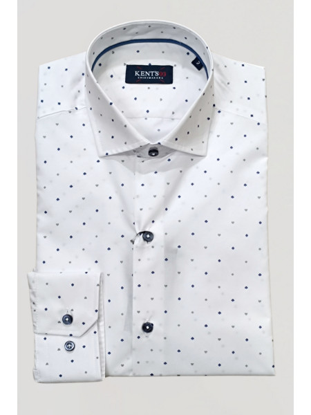 CAMISA BLANCA DIBUJO BICOLOR