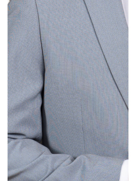 TRAJE SLIM CUADRILLE AZUL/GRIS