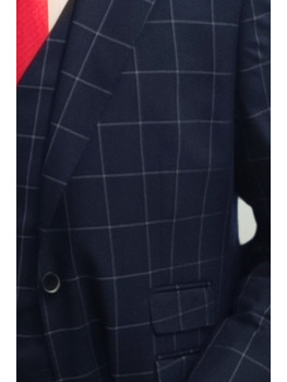 TRAJE 3 PIEZAS AZUL CON CUADRO VENTANA 2