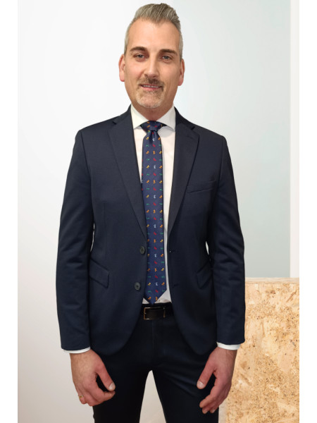 TRAJE SLIM HIPERFLEX MARINO