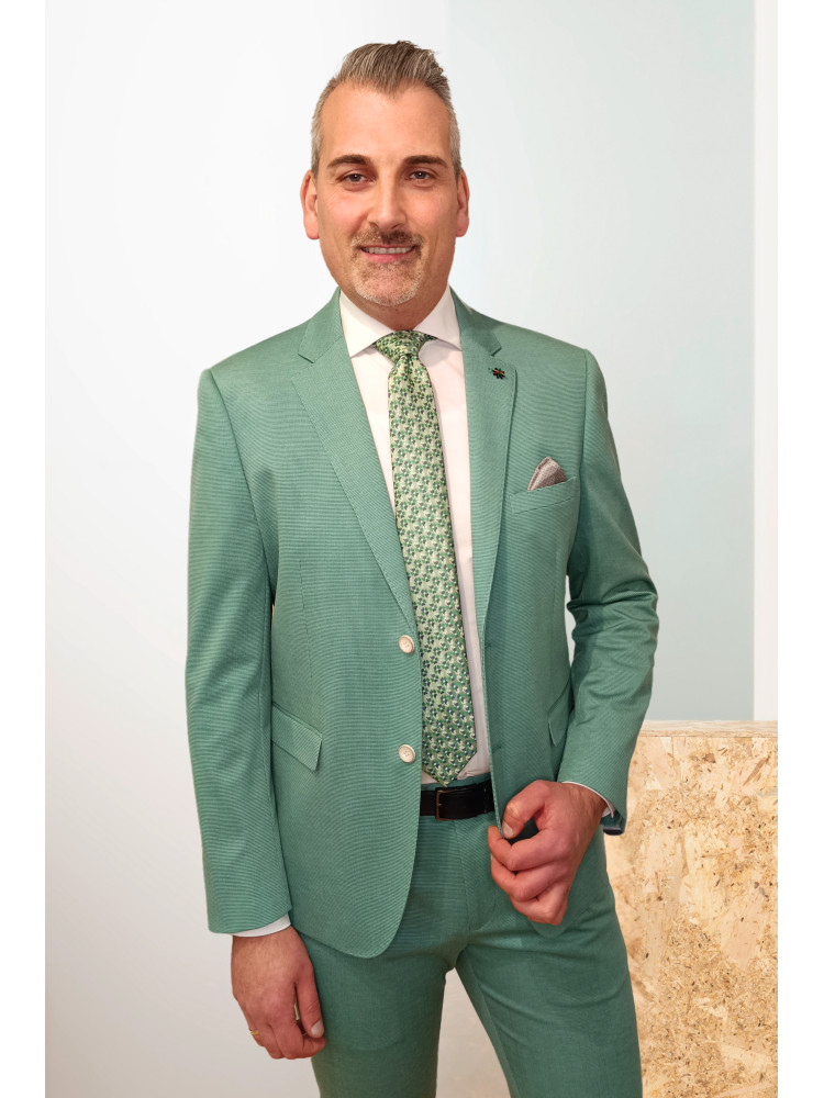 TRAJE SLIM ELASTICO VERDE CLARO