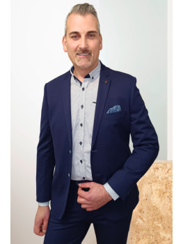 TRAJE AZUL TINTA SLIM FIT ELASTICO