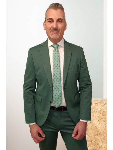 TRAJE SLIM HIPERFLEX VERDE OLIVA