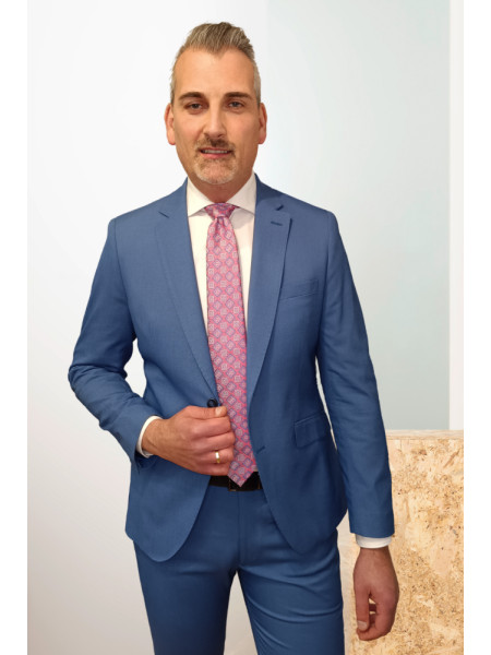 TRAJE SLIM FIT AZUL CELESTE