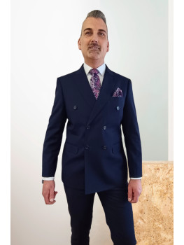 TRAJE  CRUZADO "JEREZ" AZUL MARINO