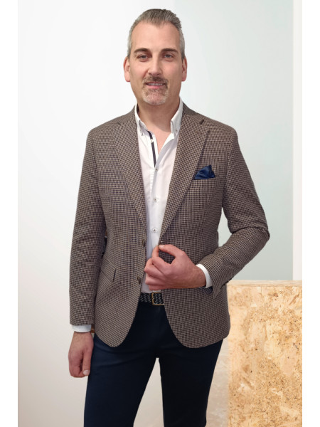 AMERICANA DIBUJO AZUL/CAMEL