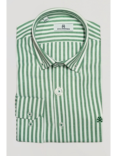 CAMISA OXFORD RAYA VERDE