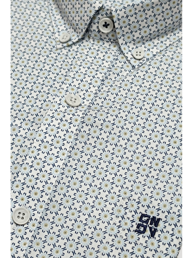 CAMISA FLOR AZUL