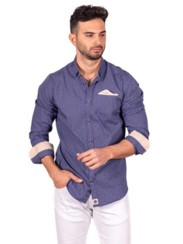 CAMISA AZUL DIBUJO CAMEL