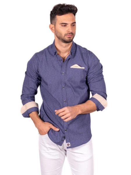 CAMISA AZUL DIBUJO CAMEL