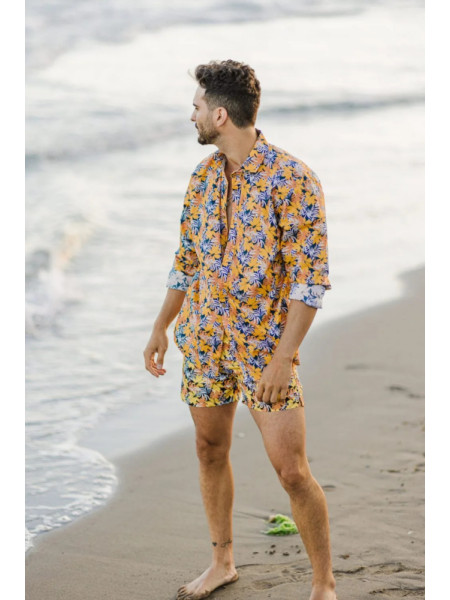 BAÑADOR FLORAL AMARILLO