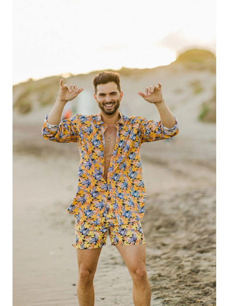 BAÑADOR FLORAL AMARILLO