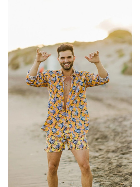 BAÑADOR FLORAL AMARILLO