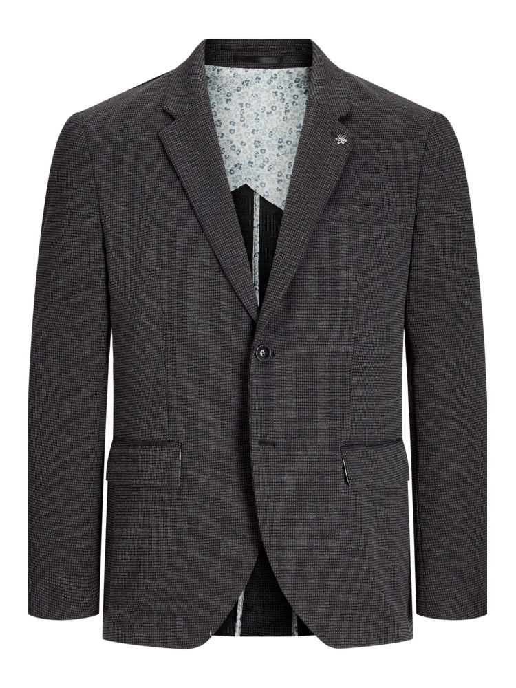 AMERICANA GRIS PUNTO ELASTICO SLIM FIT