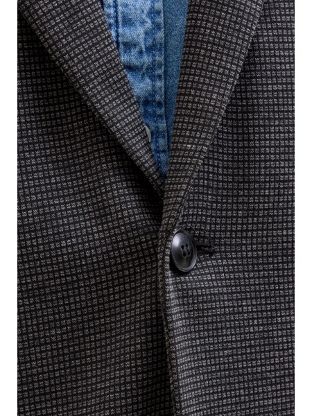 AMERICANA GRIS PUNTO ELASTICO SLIM FIT