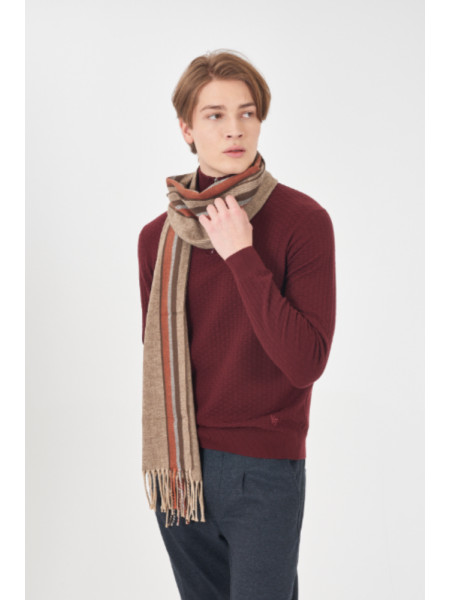 BUFANDA RAYAS TOSTADA YES ZEE