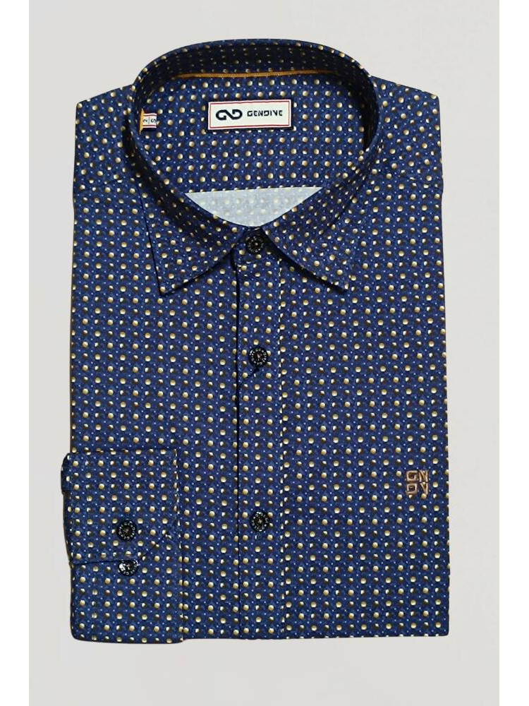 CAMISA AZUL CIRCLES LUNAR