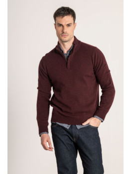 JERSEY CREMALLERA GRANATE