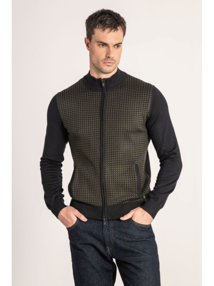 CHAQUETA PUNTO BICOLOR