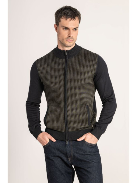 CHAQUETA PUNTO BICOLOR