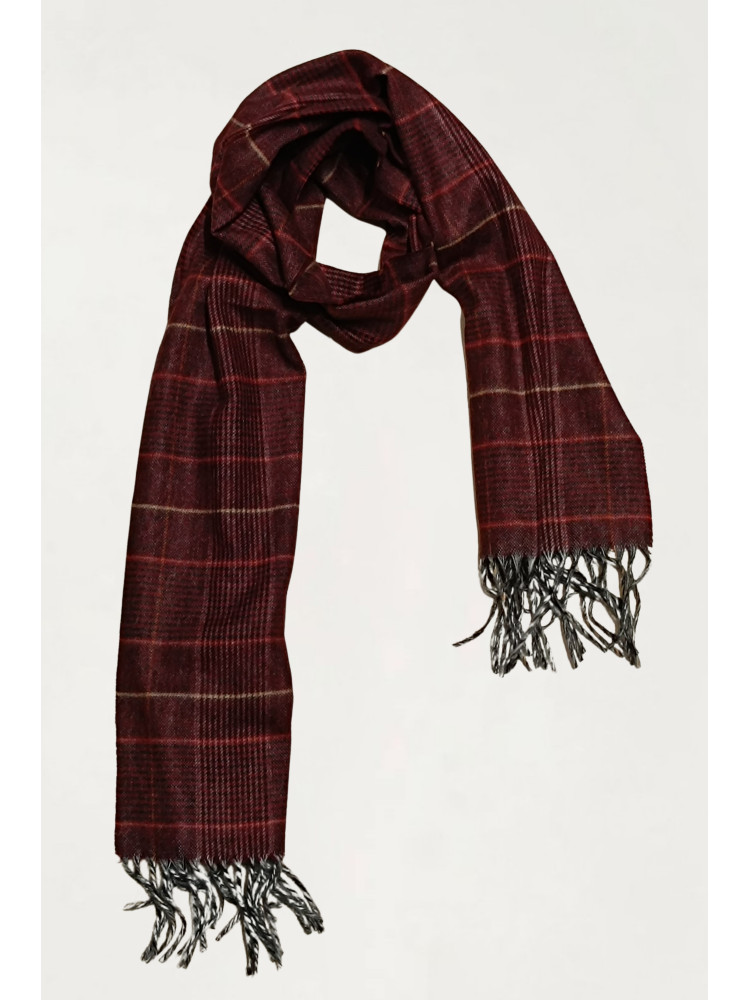 BUFANDA CUADROS GRANATES