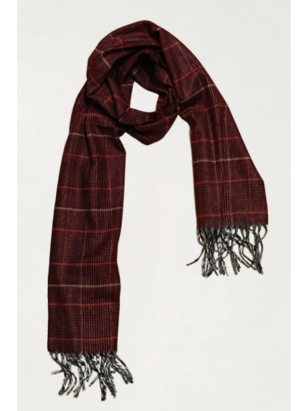 BUFANDA CUADROS GRANATES