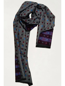 BUFANDA GRIS LUNARES