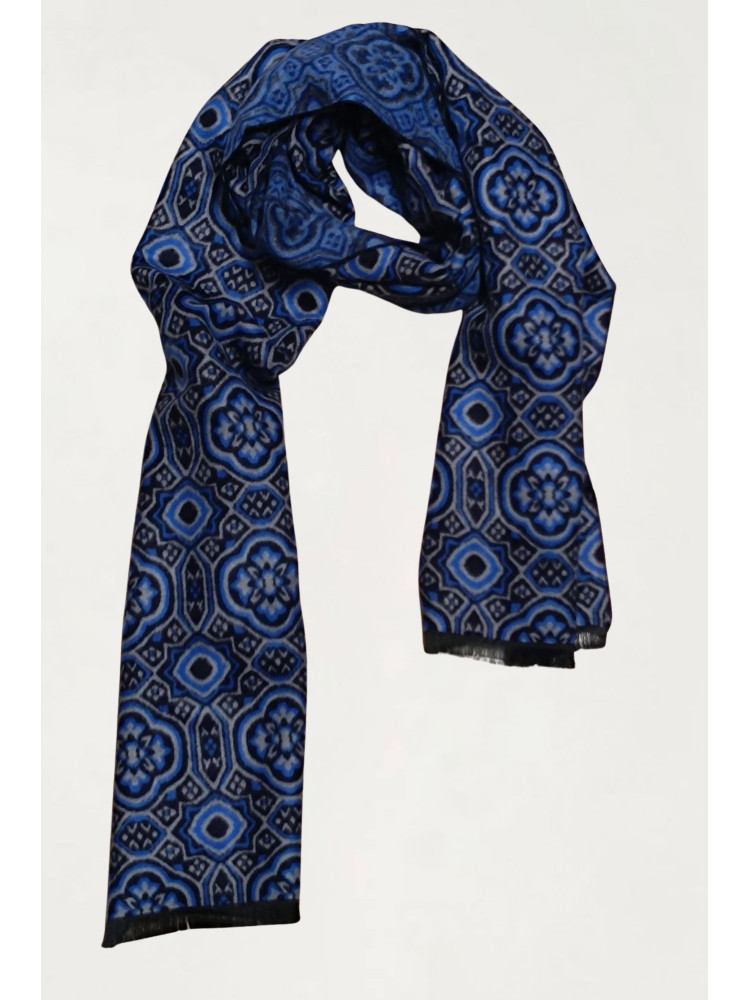 BUFANDA MOSAICO AZUL